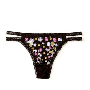 PINK Victoria’s Secret Lace Strappy Thong Panty Size XS